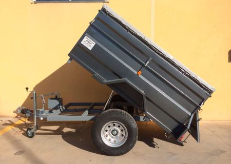 Reboque 4×4 Basculante Hidráulico + freno de inercia 2.000 x 1.300 x 600 + 350 – MMA 750 kg