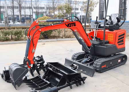 Miniescavadora de 1 Tonelada EURO 5 com Motor Kubota