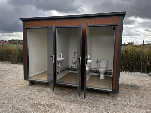 Contentor Sanitário Tipo Pavilhão com Cabine Tripla