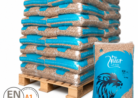 Pallet de Mi pellet y mas pellet certificado 77 sacos