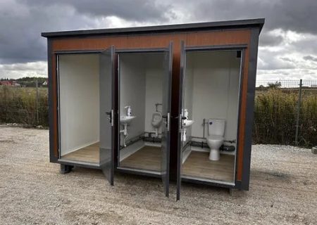 Contentor Sanitário Tipo Pavilhão com Cabine Tripla (Ref: S2103)