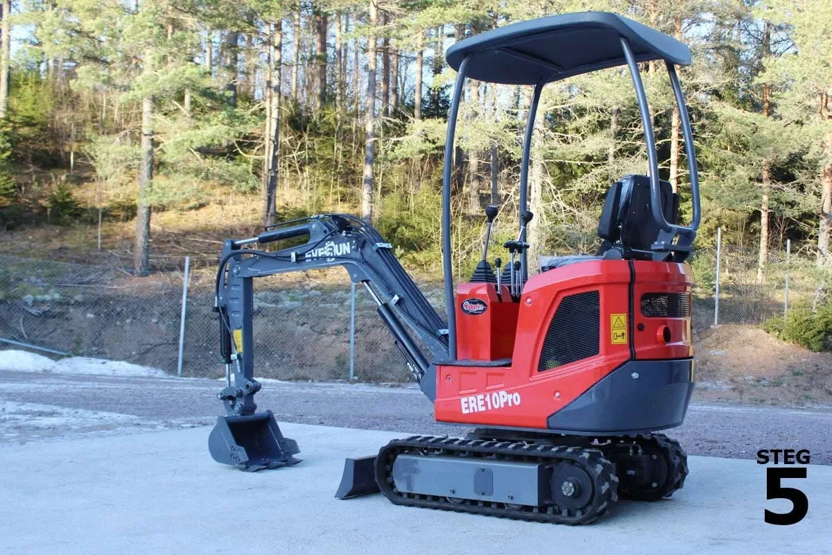 Miniescavadora Everun ERE10 PRO com Engate Rápido